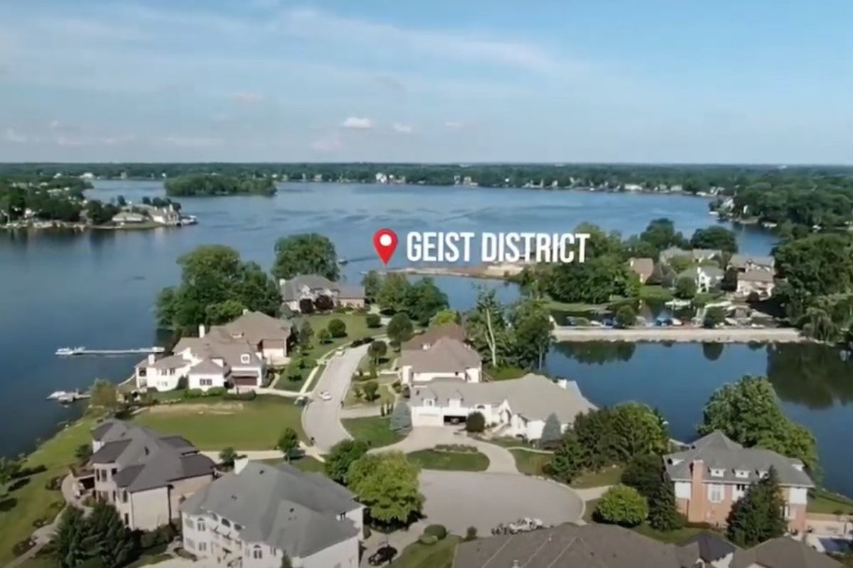 Living in Geist aerial view Living in Geist aerial view
