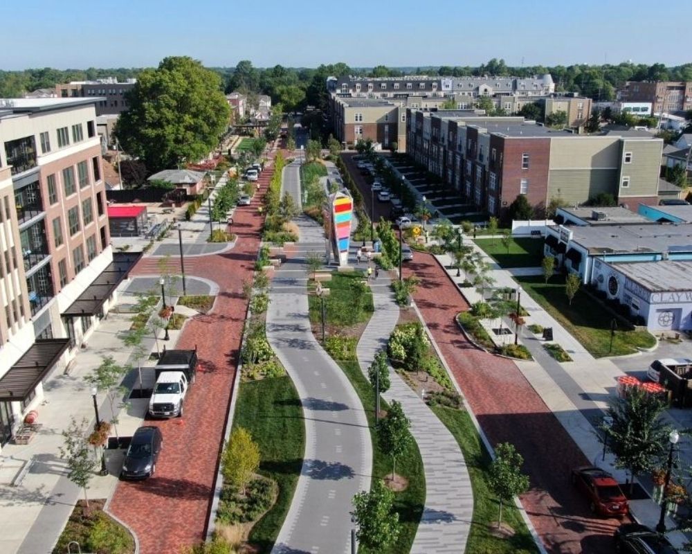 Main Street of Carmel IN, Top 5 Walkable Suburbs of Indianapolis (2) Main Street of Carmel IN, Top 5 Walkable Suburbs of Indianapolis (2)
