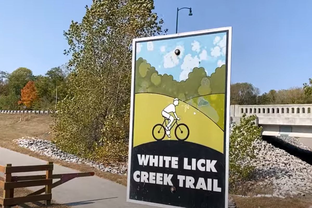 White Lick Creek Trail sign in Plainfield IN Carmel Indiana, How far north is too far for Indianapolis