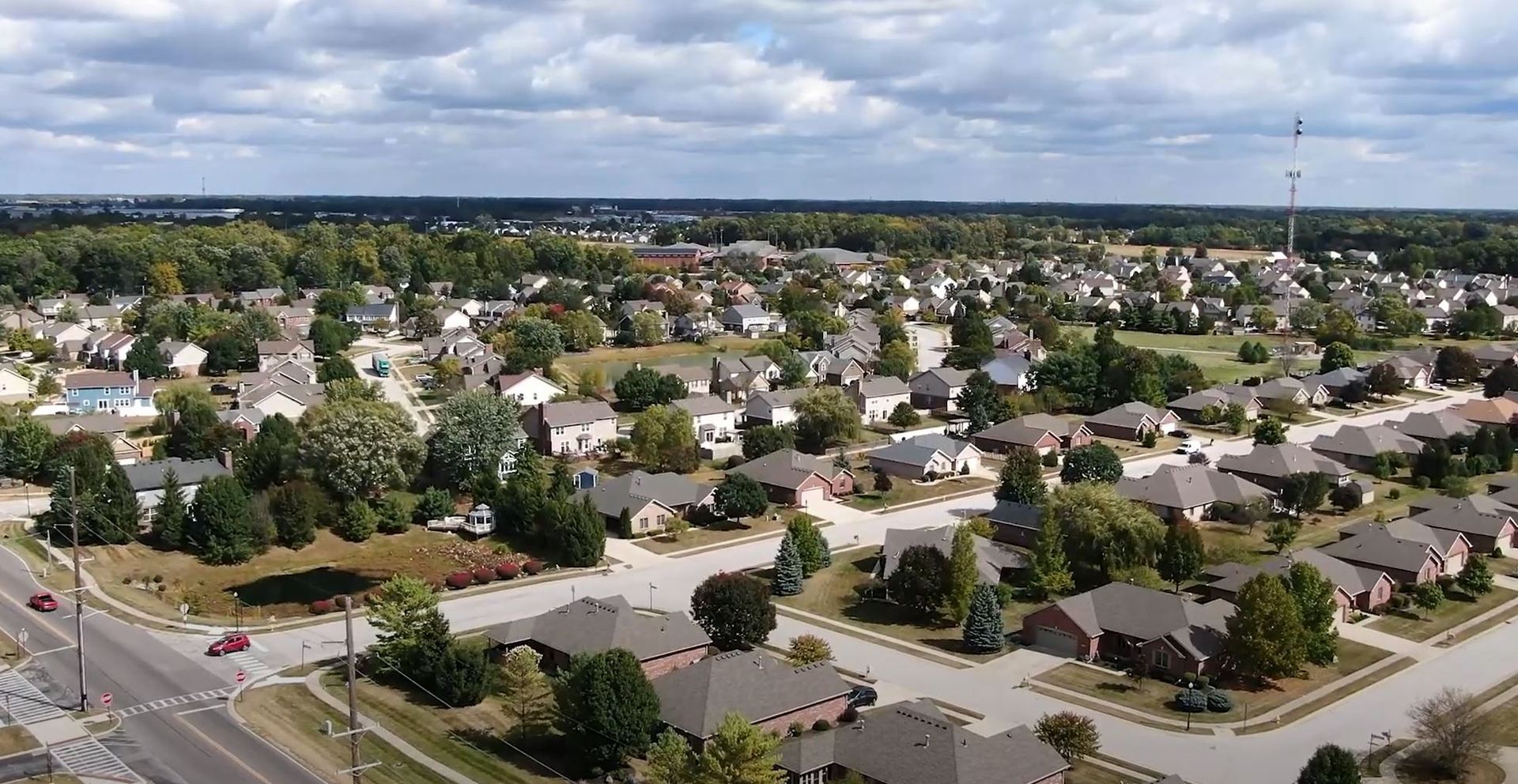 aerial of Brownsburg IN neighborhood aerial of Brownsburg IN neighborhood