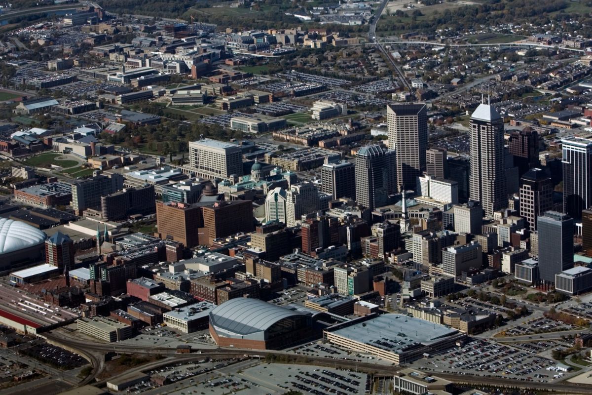 aerial view of Indianapolis, Is Indianapolis a Boring City aerial view of Indianapolis, Is Indianapolis a Boring City