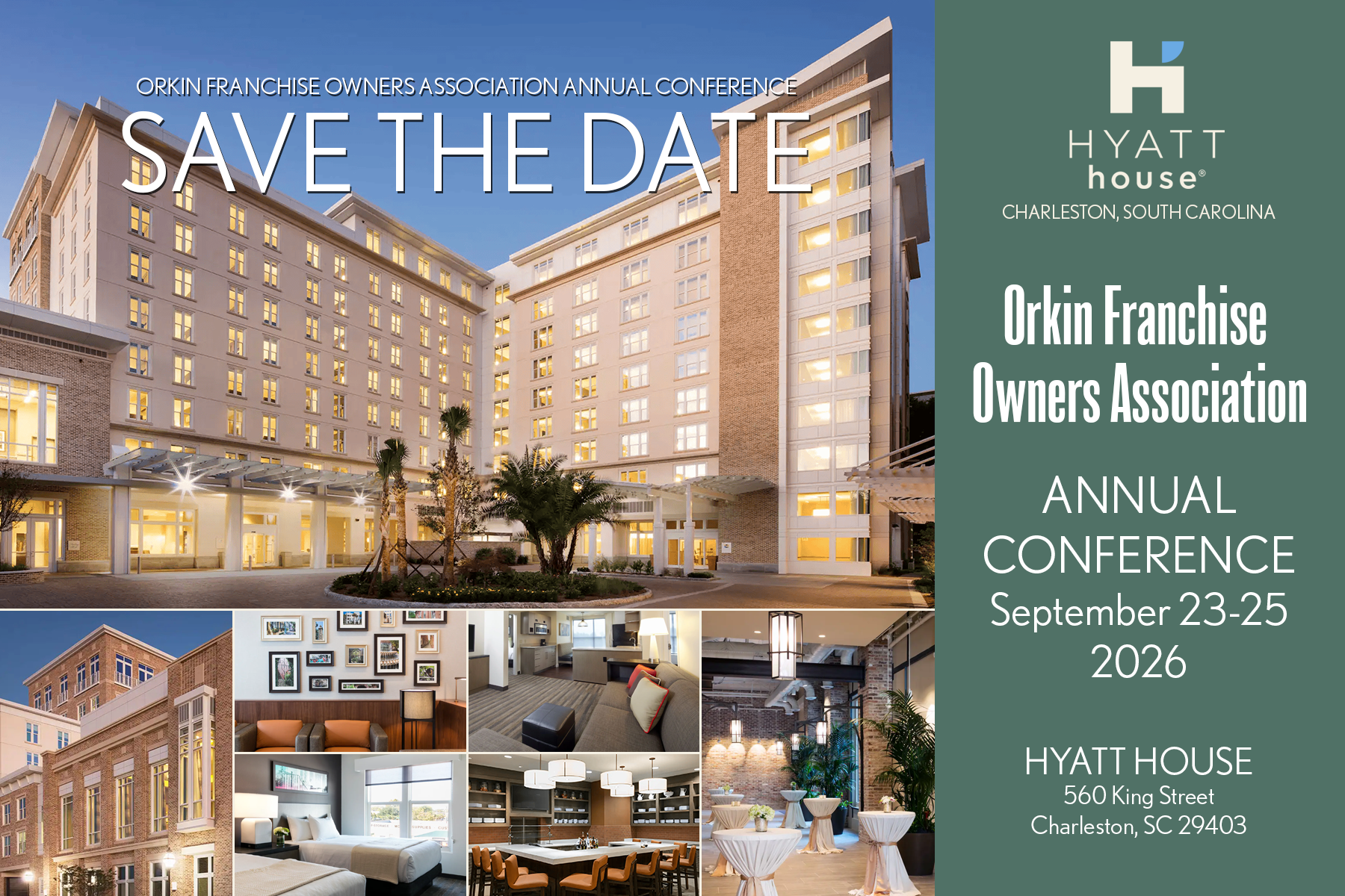 An advertisement for the hilton franchise owners association annual conference
