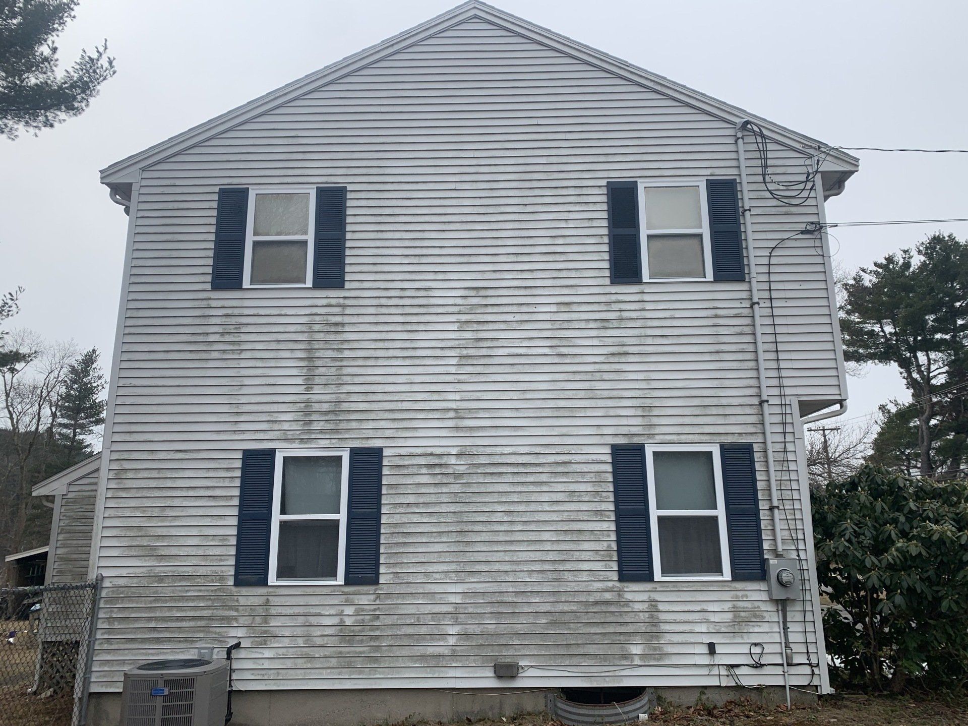 Before & After Residential Siding Power Wash