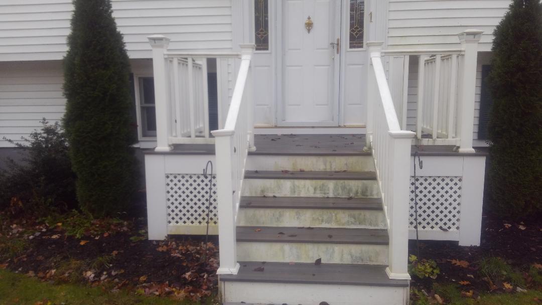 Before & After Patio Stairs Power Washing