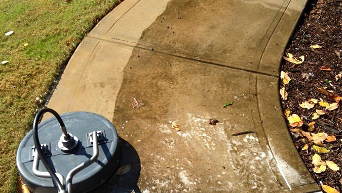 Concrete Before & After Powerwash