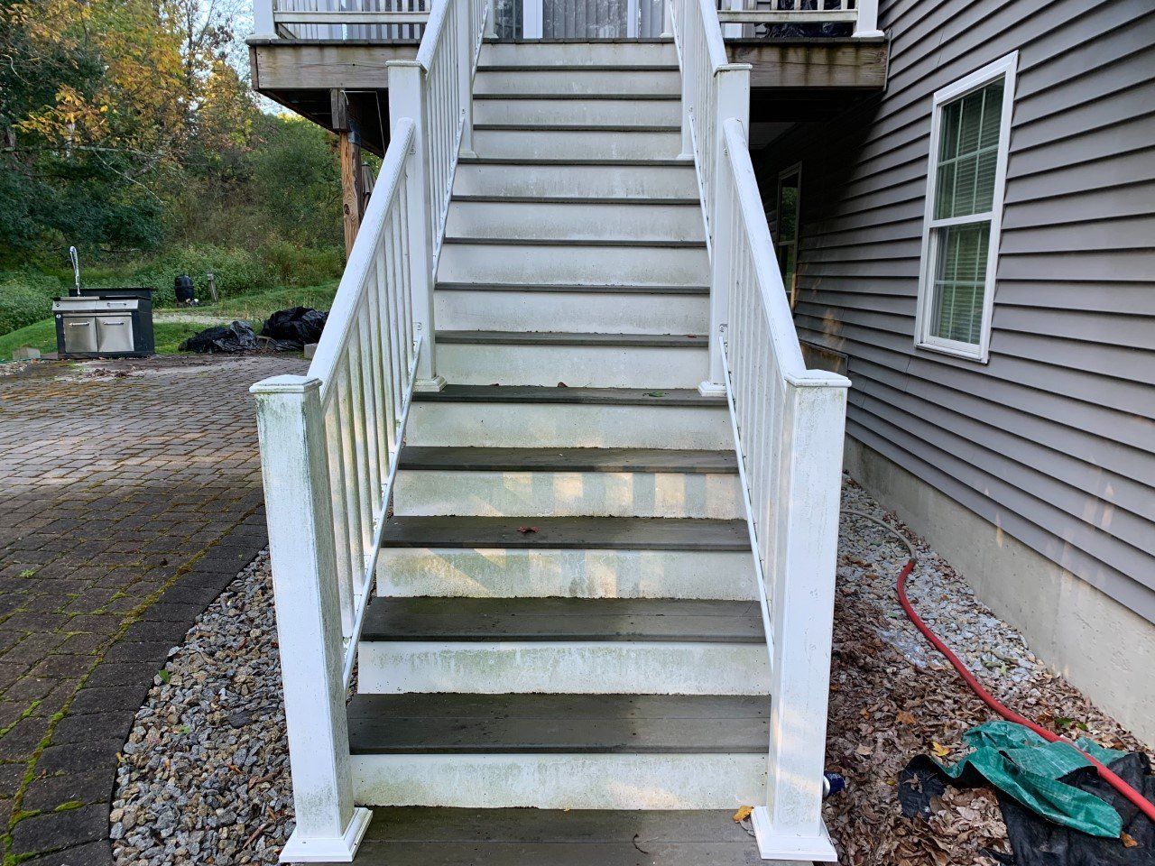 Before & After Staircase Power Washing