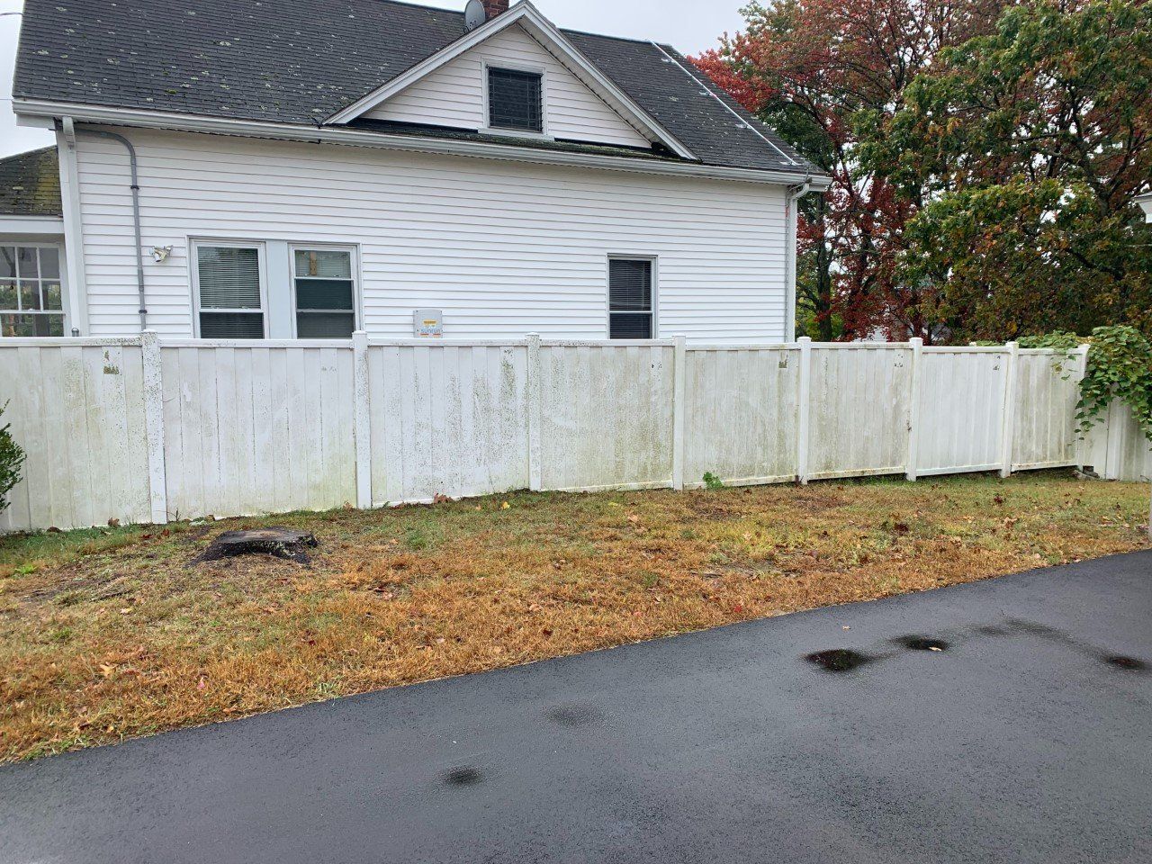 Vinyl Fence Cleaning Service - Before & After