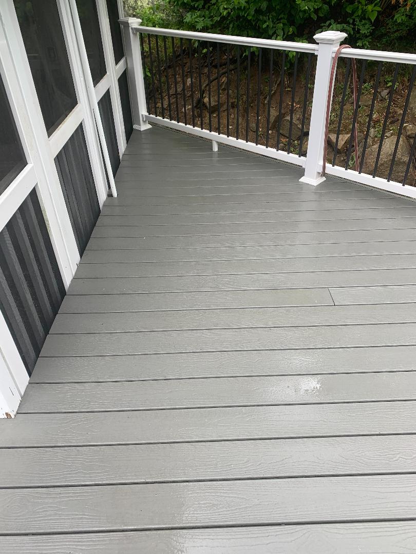 After Wood Deck Power Washing Results