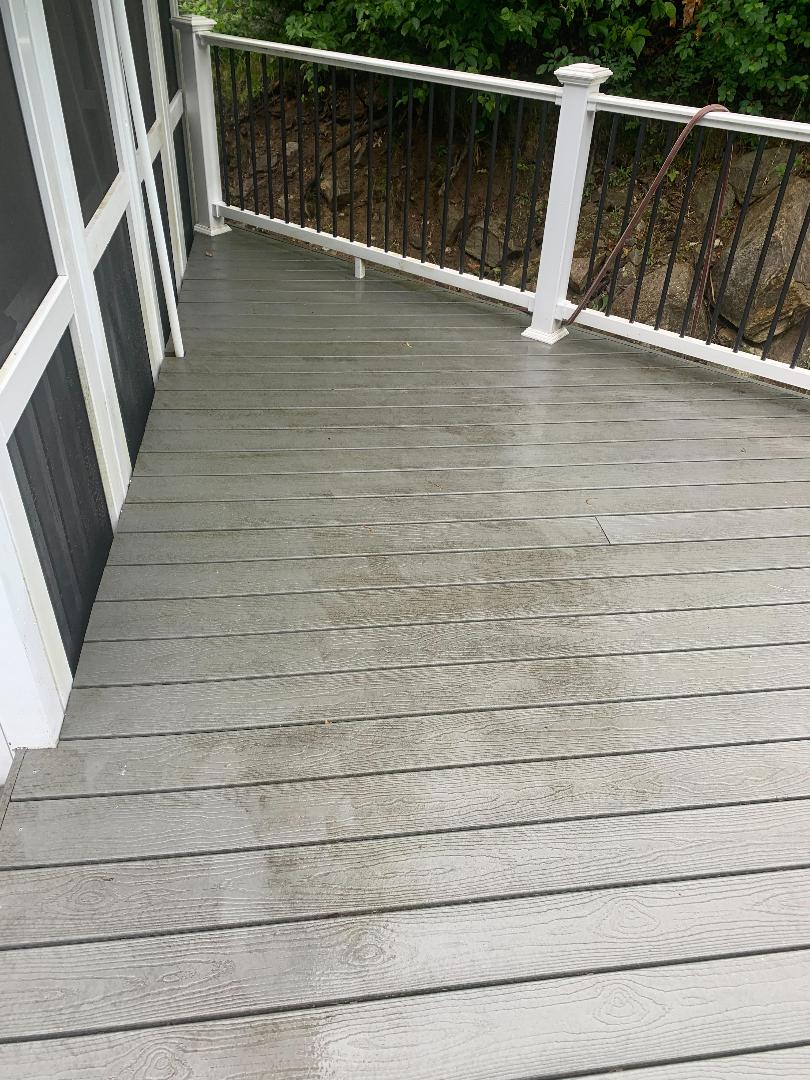Before & After Wood Deck Power Washing