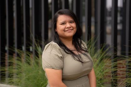 Diana Garcia standing confidently outside
