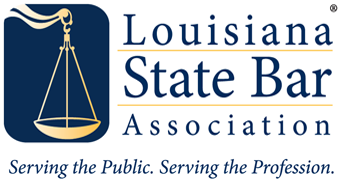 The logo for the louisiana state bar association