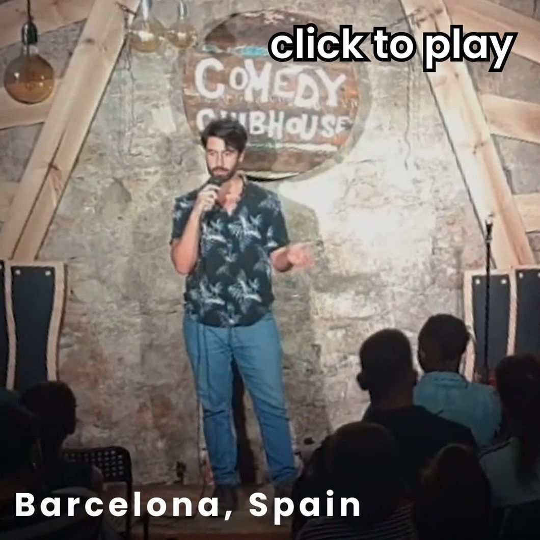 Stand-up comedian Gui Sancho at Comedy Clubhouse Barcelona