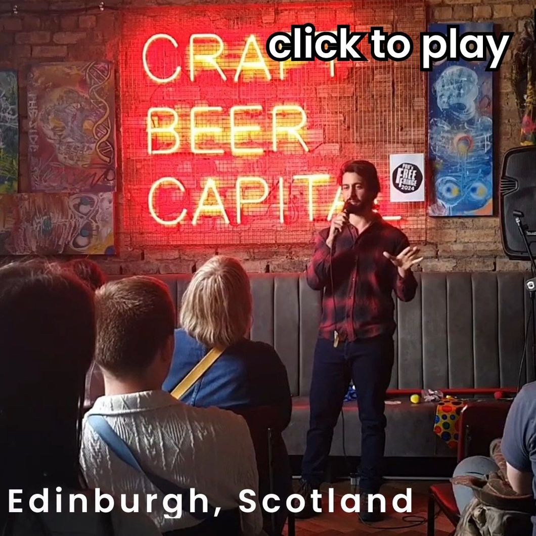Gui Sancho performing at Edinburgh Fringe Festival