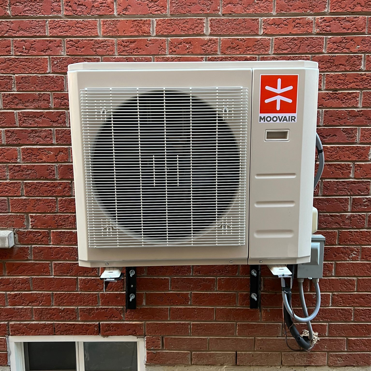 a newly installed ductless split unit