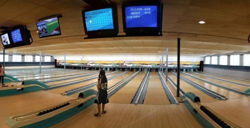 fish eye view of the bowling alley — Bowling Alley in Norwood, MA