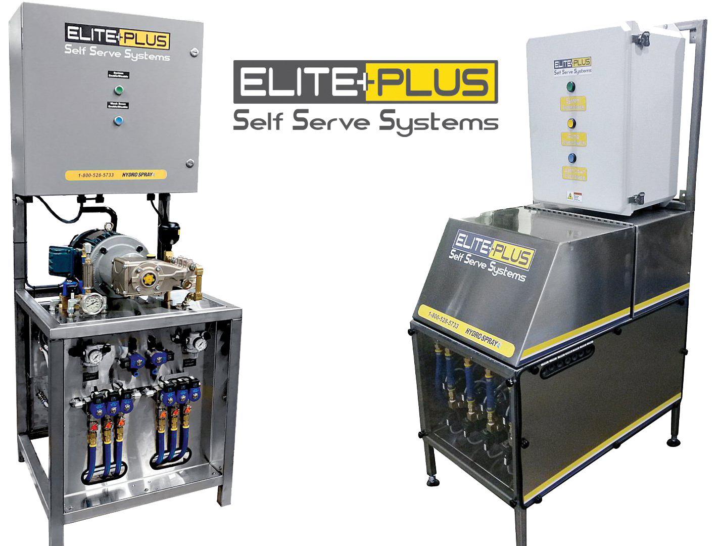 The logo for elite plus self serve systems