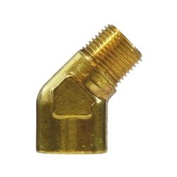 MIDLAND INDUSTRIES 28238 45-deg Street Elbow, 1/8-in Female NPTF x 1/8-in Male NPTF, Brass