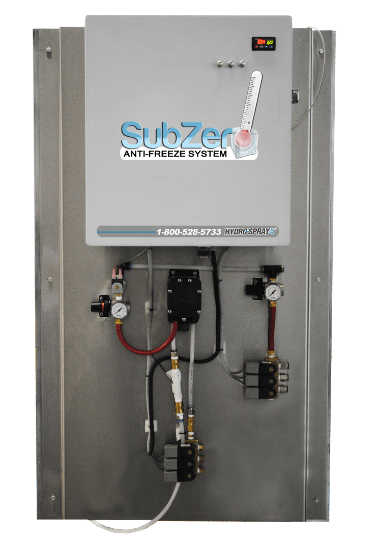 Sub Zero Car wash antifreeze system for winter carwash protection