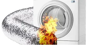 Dryer vent hazard. Dryer vent hazard.