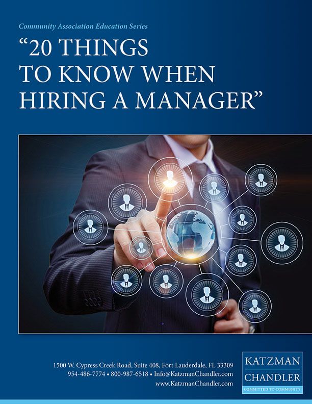 20 Things To Know When Hiring A Manager — Fort Lauderdale, FL — Katzman Chandler