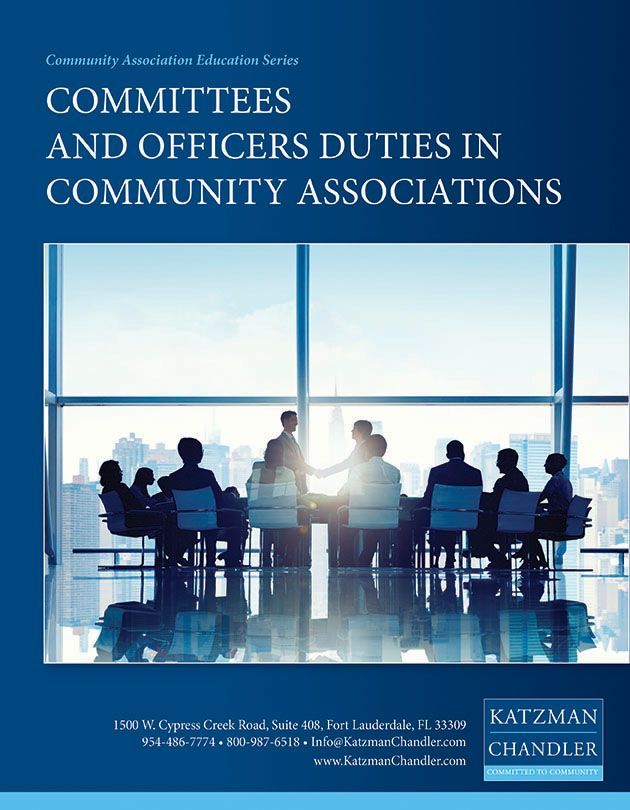 Duties of Officers and Committees — Fort Lauderdale, FL — Katzman Chandler