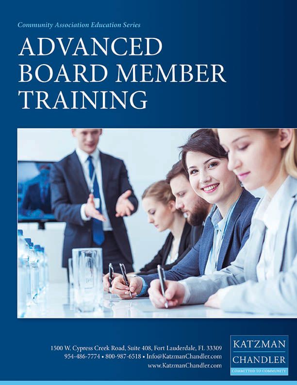Advanced Board Meeting Training — Fort Lauderdale, FL — Katzman Chandler
