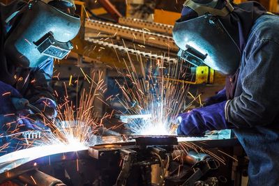 Welders Working On Machine — Madison, WI — AA Quality Welding