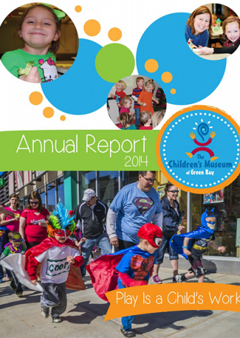 An annual report for the children 's museum is shown