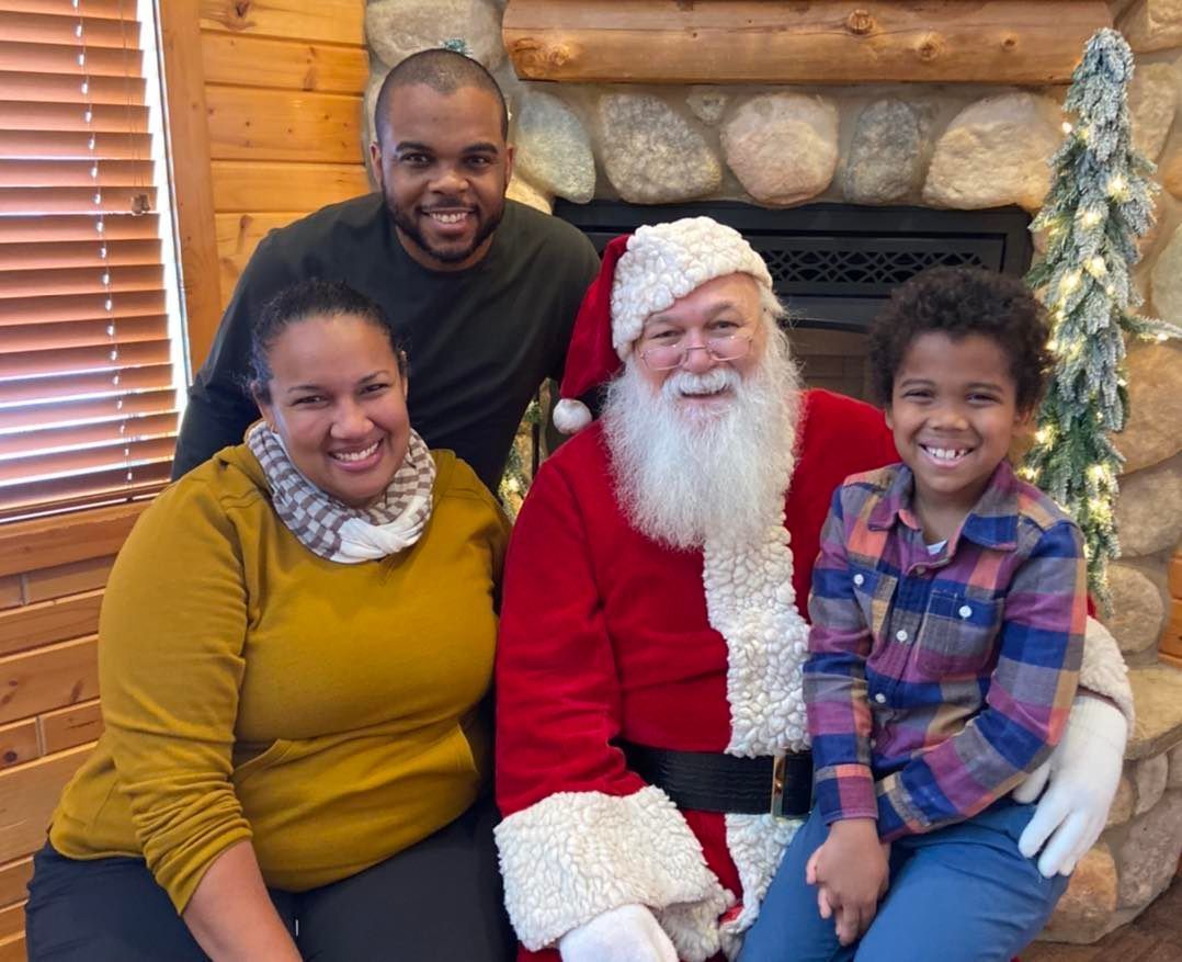 Santa with family