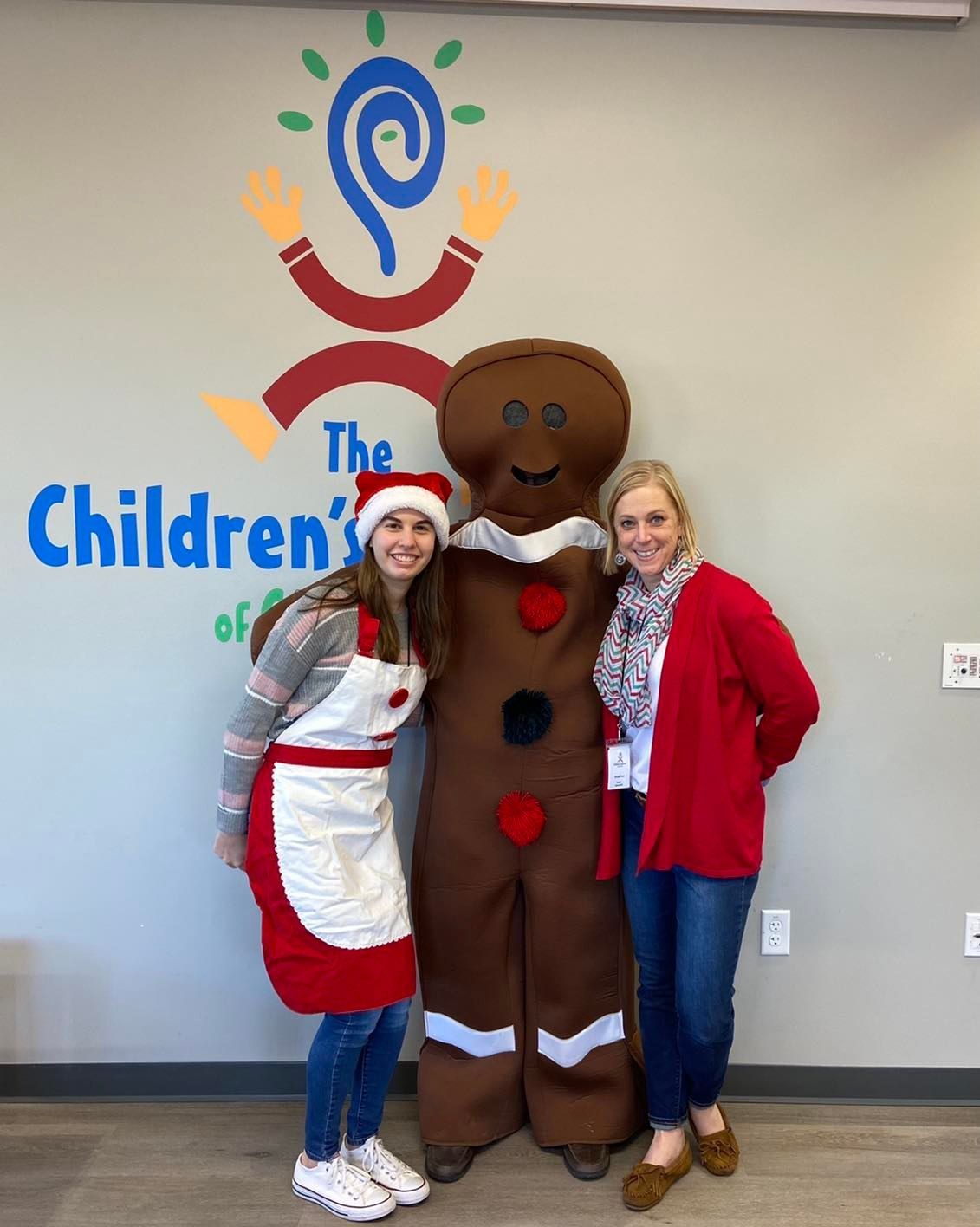 Voluntters with Gingerbread Man