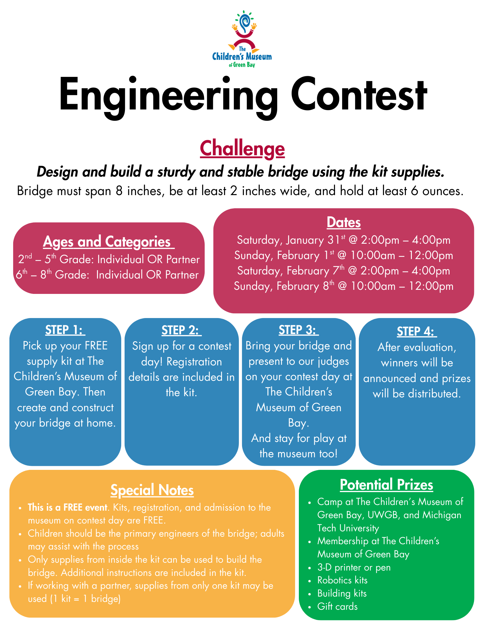 Poster for Kids Rockin’ Eve 2025 Features fireworks, characters, and a fire truck.