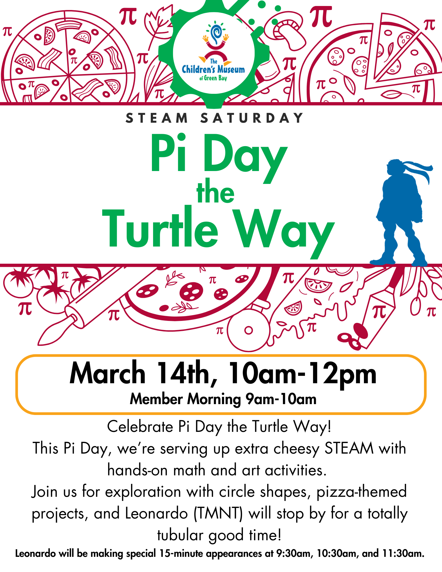 Flyer for Pi Day event: