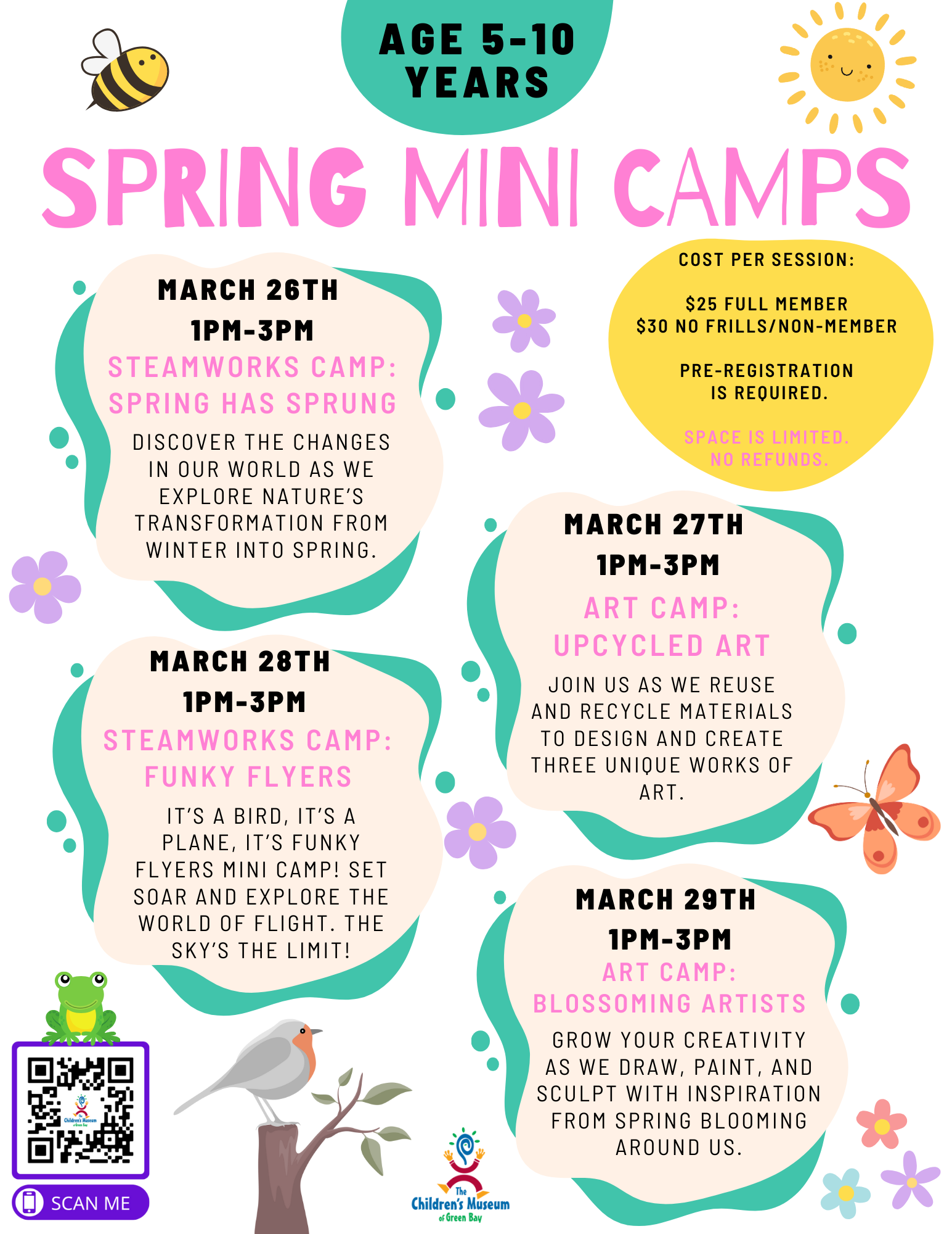Spring Break Mini Camp Graphic