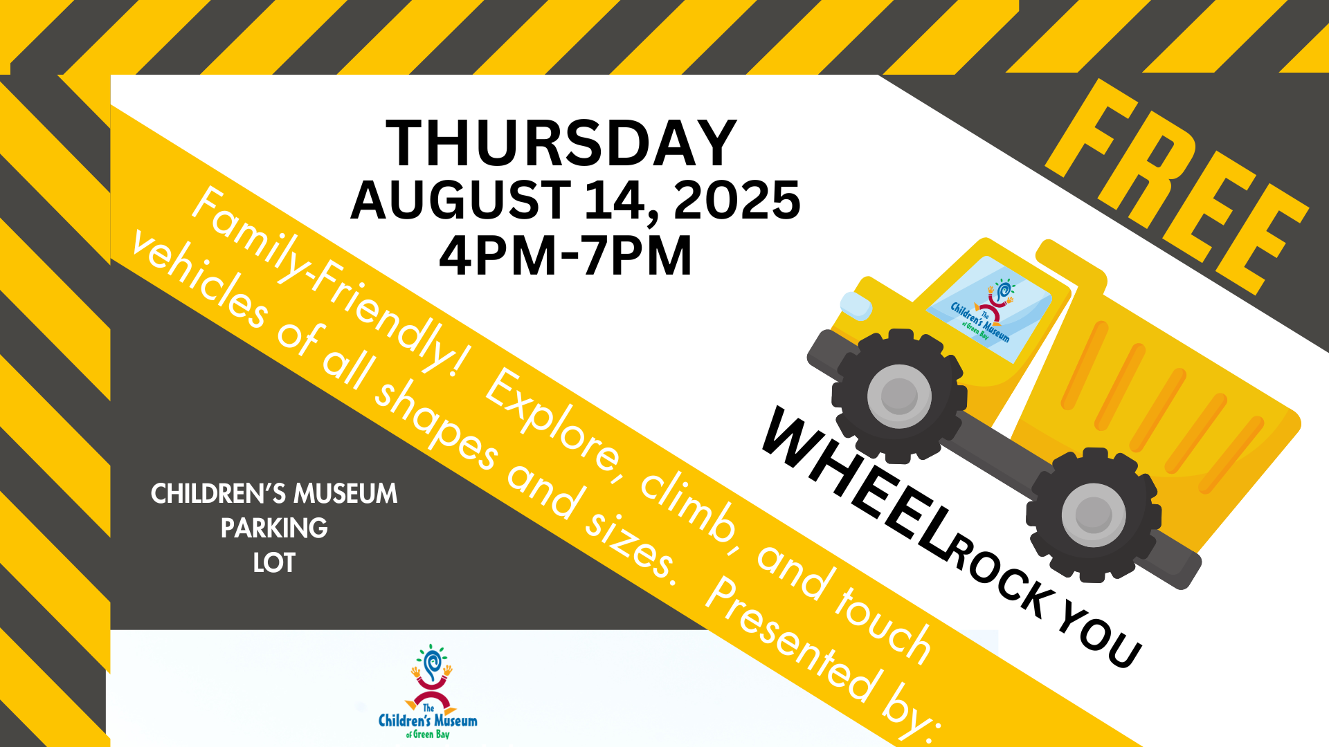 A poster for a free wheel rock you event on august 14 2025