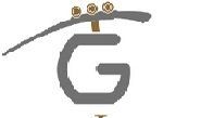A drawing of a letter g with a bird on it.