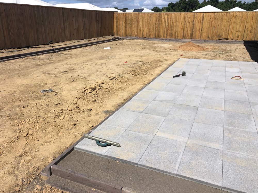 New Retaining Wall And Under Construction Floor Bricks — NQ Parks and Gardens in Cairns, QLD