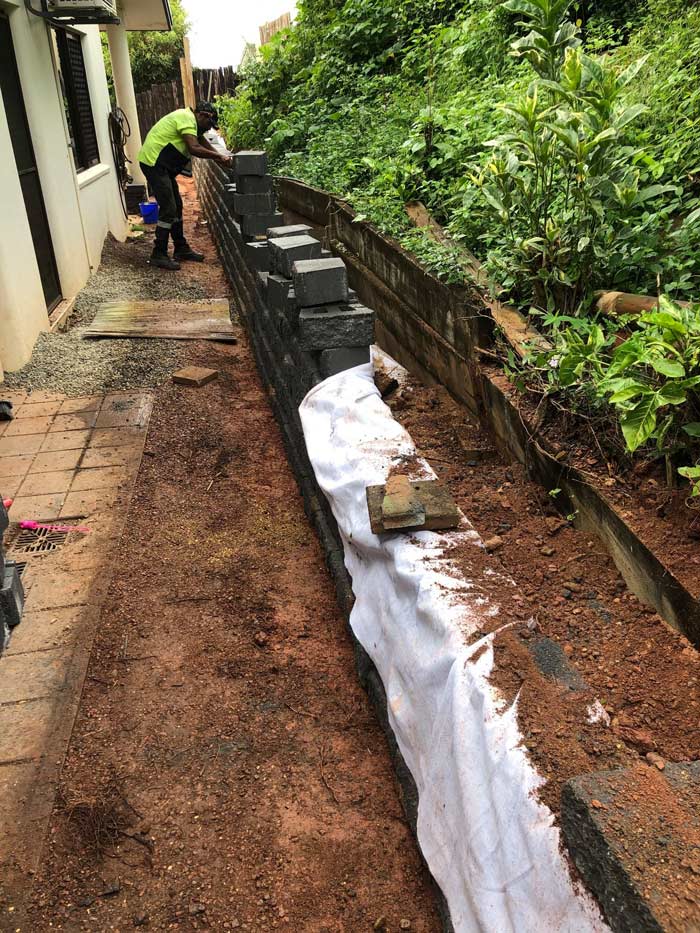 Retaining Brick Wall — NQ Parks and Gardens in Cairns, QLD