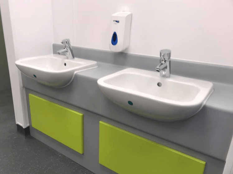 Girls bathroom Upgrade at local school