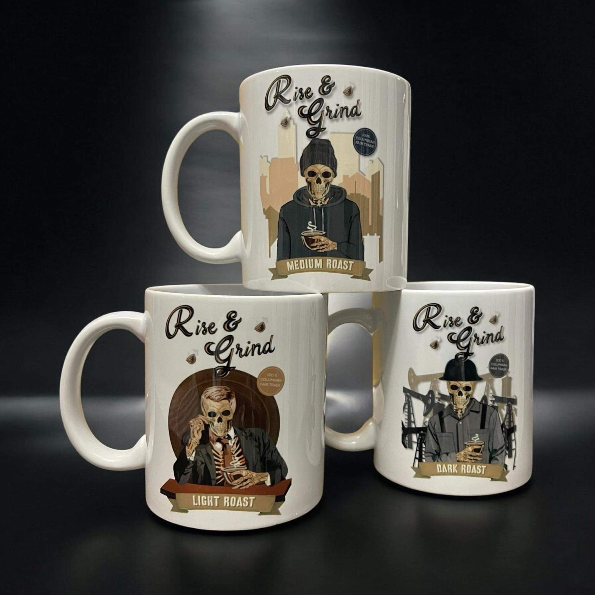 Rise & Grind coffee mugs