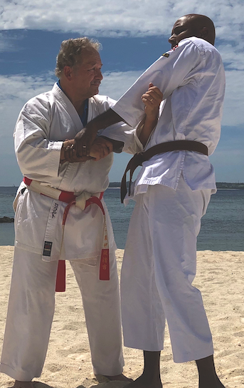 Roberto Curtis with Daniel in Okinawa