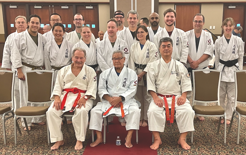 Virginia Dojo Members with Seikichi Iha and Masatoshi Miyazato, 10th Degrees