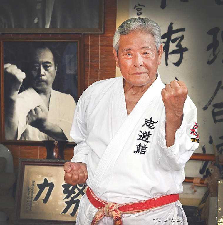 Seikichi Iha in Katsuaya Miyahira's Dojo