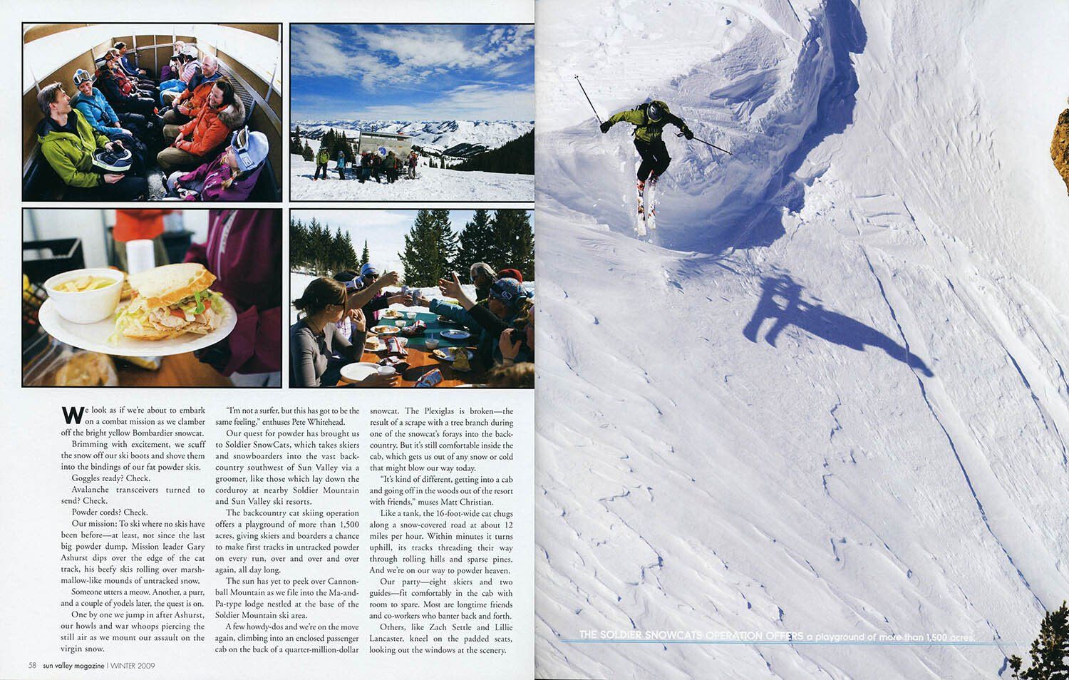 winter, snowcat, ski, touring, access, soldier mountain, idaho, sun valley, magazine, backcountry, hiking