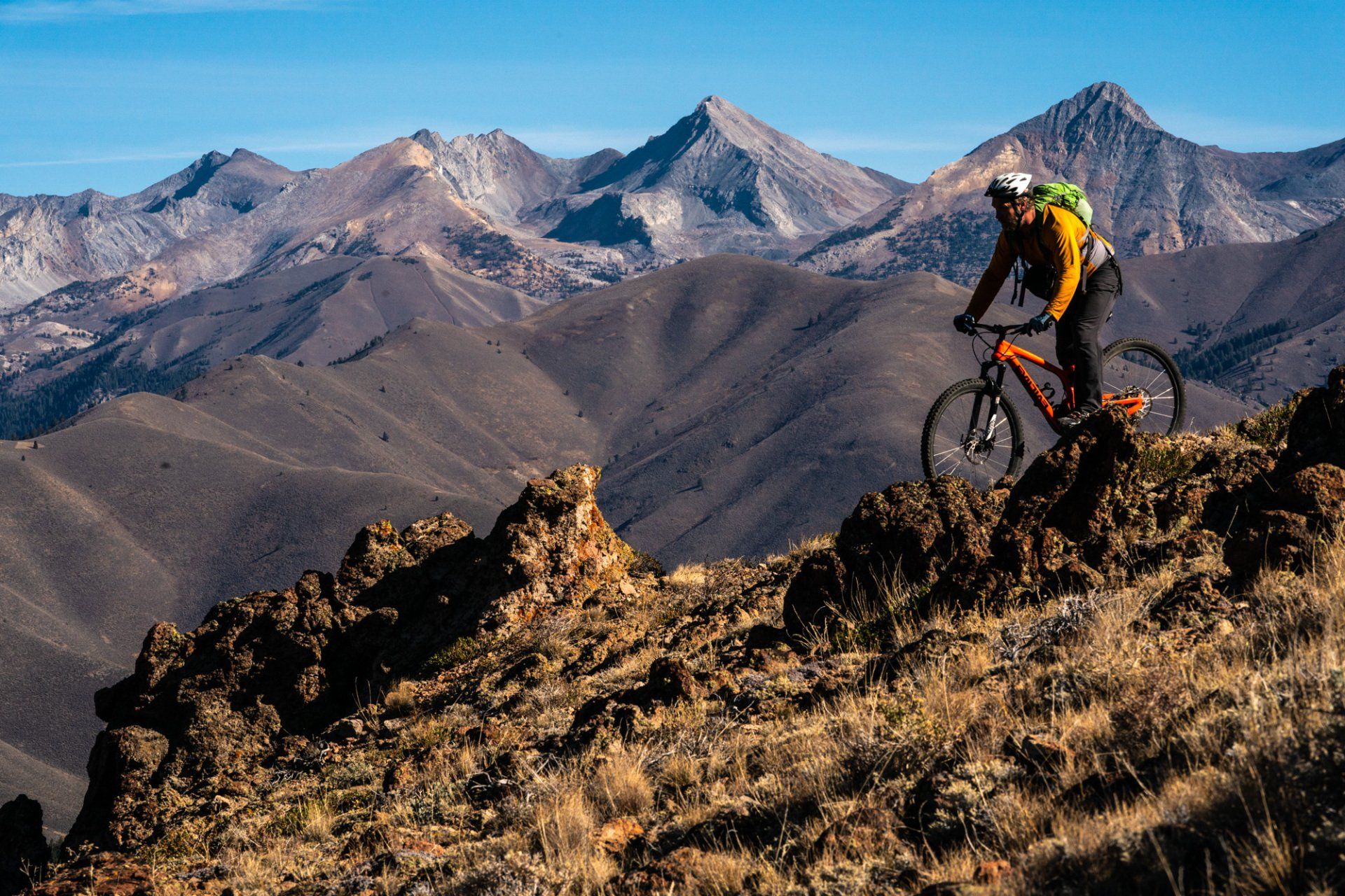 Ridge mountain biking pioneer mountains idaho
