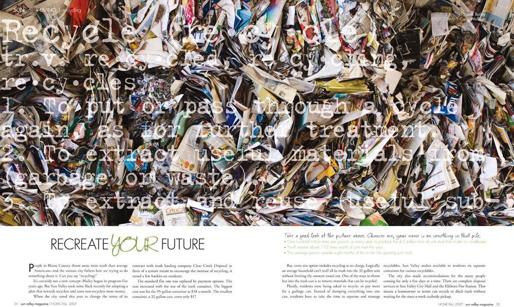 recycling, sun valley magazine, climate change, global warming