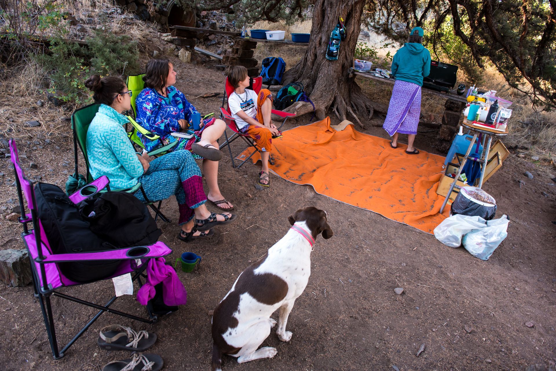 river rafting kitchen, hungry campers