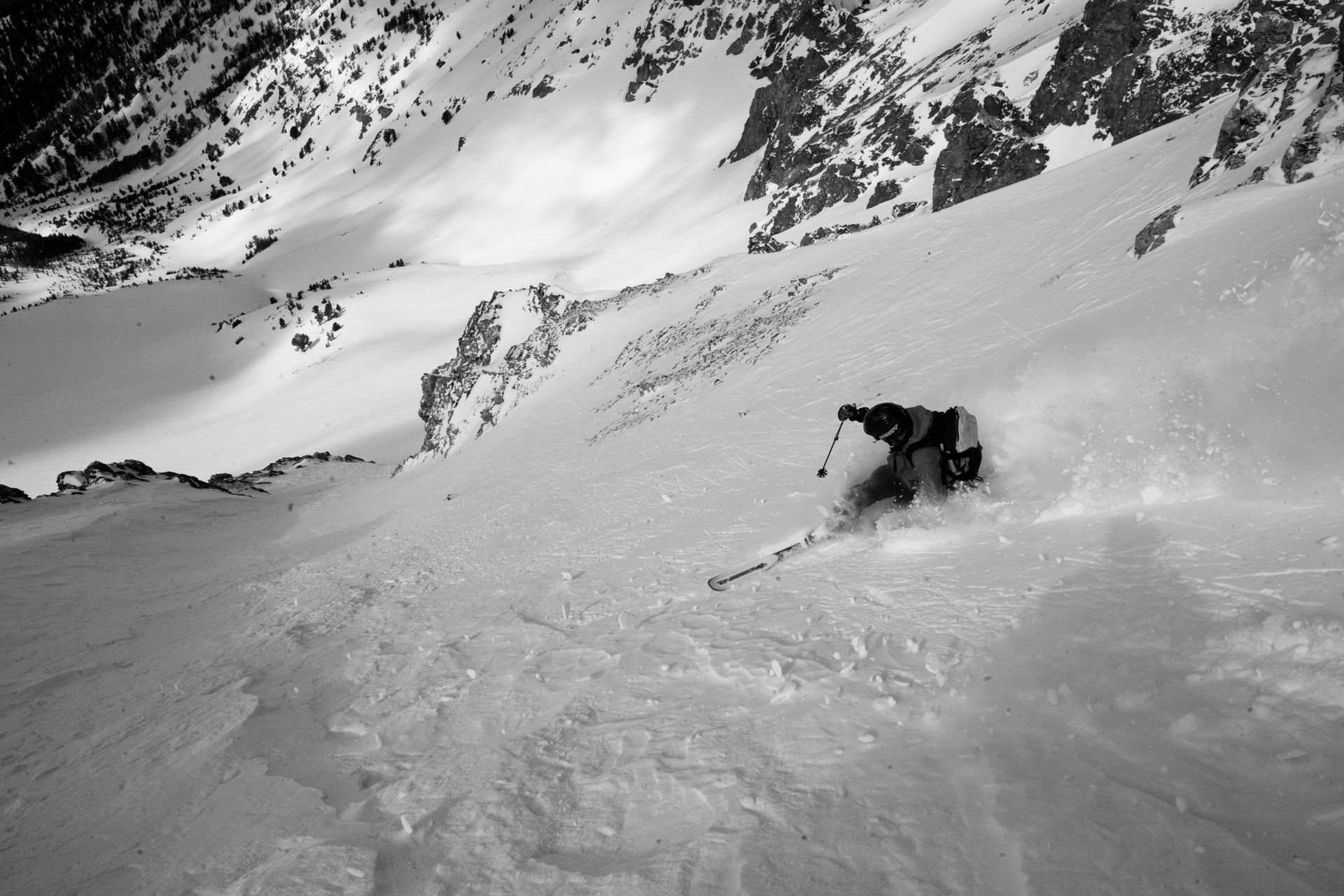 Steep backcountry skiing mountains