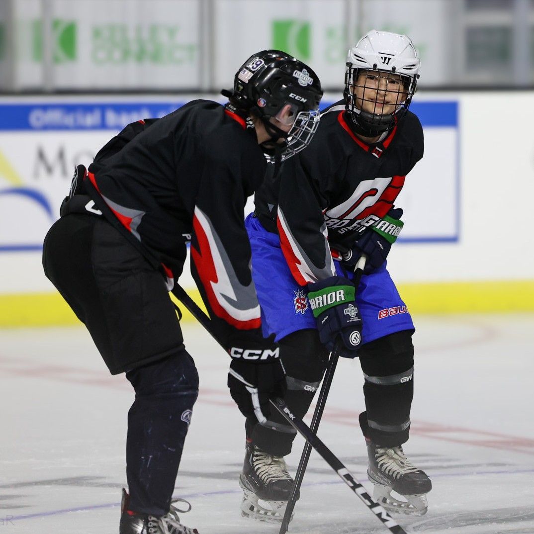 Two hockey players on the ice