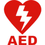 AED Logo heart and lightning bolt