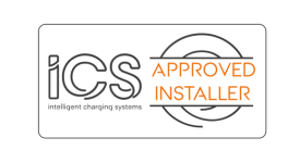 A logo for ics approved installer intelligent charging systems